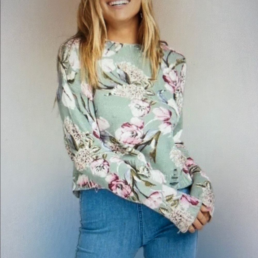 Show Me Your MuMu  Primavera Floral Sweater